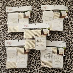 100 Gold and White Wedding Favor Candy Boxes (A Sweet Ending To A New Beginning)
